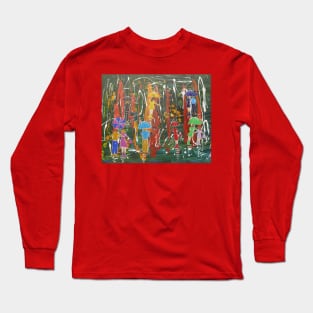 A Splash of Colour in the Rain, Umbrella painting Long Sleeve T-Shirt